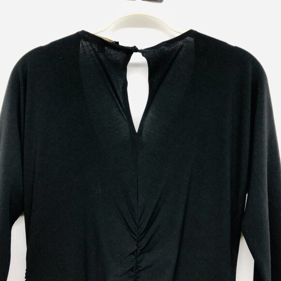 Mesmerize Black Surplice Neckline Half Sleeve Lisa Midi Dress size M - Picture 5 of 16